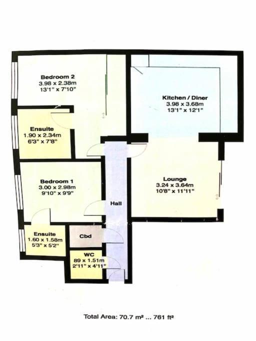 Stunning 2 Bed Apartment, Fabulous Sea View & 2 Minutes To Beach With Parking Борнмът Екстериор снимка